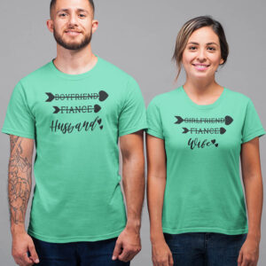 Boyfriend Fiancé husband, Girlfriend Fiancé Wifey Couples Married T-Shirt - DK