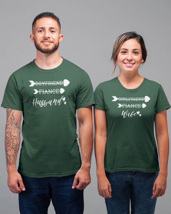 Boyfriend Fiancé husband, Girlfriend Fiancé Wifey Couples Married T-Shirt - LT - Image 4