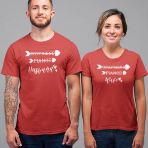 Boyfriend Fiancé husband, Girlfriend Fiancé Wifey Couples Married T-Shirt - LT