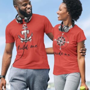 Hold me, Guide Me Valentine Couples T-Shirt - DK