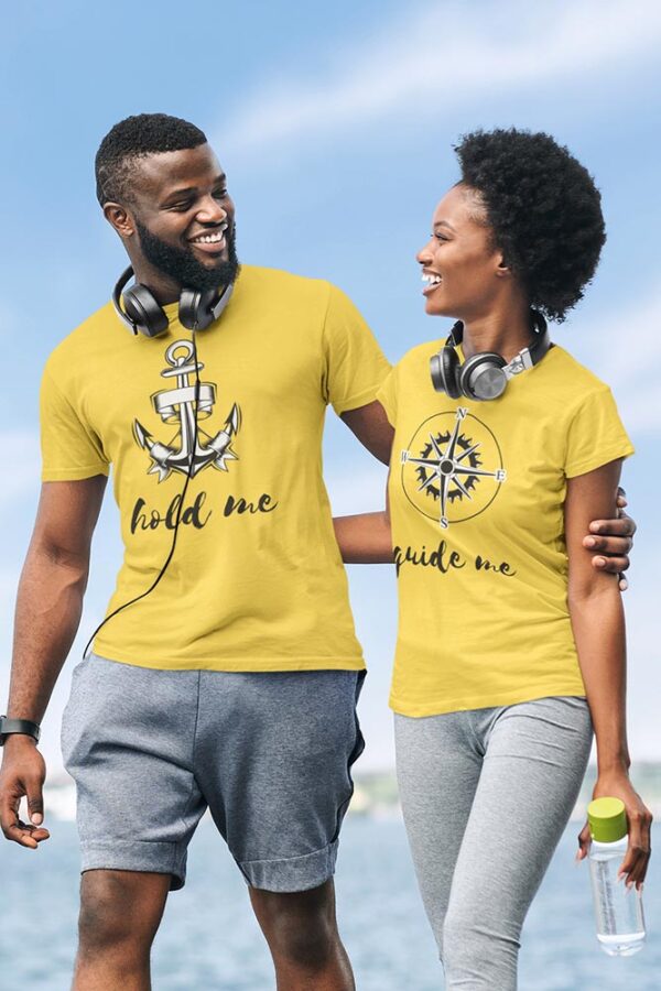 Hold me, Guide Me Valentine Couples T-Shirt - DK - Image 3