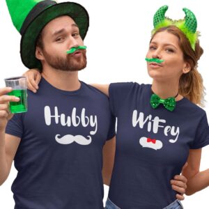 Hubby Wifey Valentine Couples T-Shirt - LT