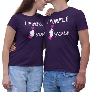 I Purple You Valentine Couples T-Shirt - LT