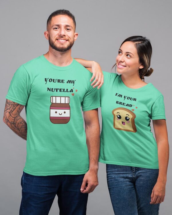 I'm your Bread, You're my Nutella Valentine Couples T-Shirt - DK - Image 2