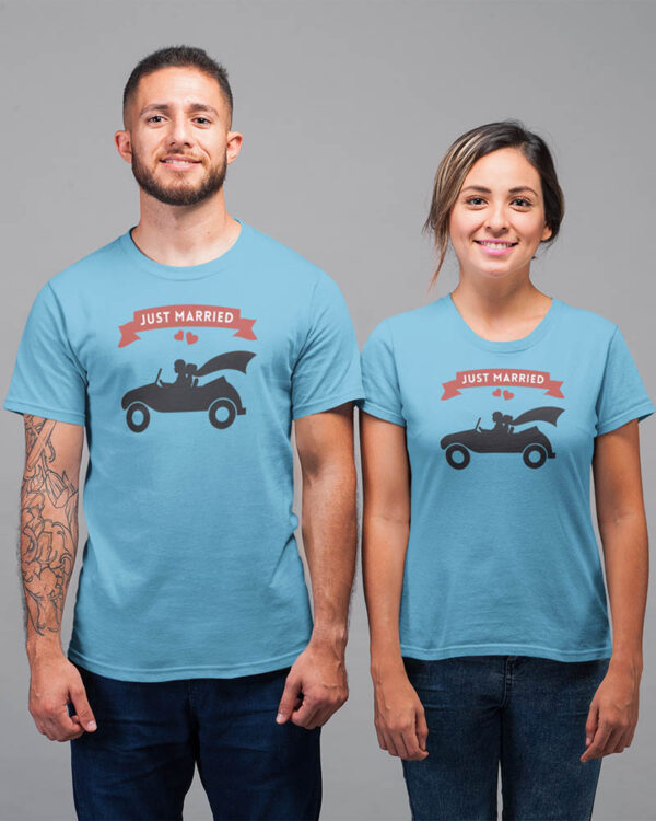 Just Married Valentine Couples T-Shirt - DK