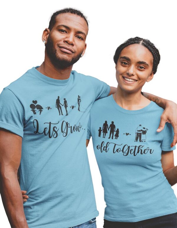 Let's Grow Old Together Valentine Couples T-Shirt - DK - Image 3