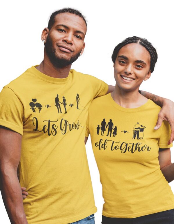 Let's Grow Old Together Valentine Couples T-Shirt - DK - Image 5