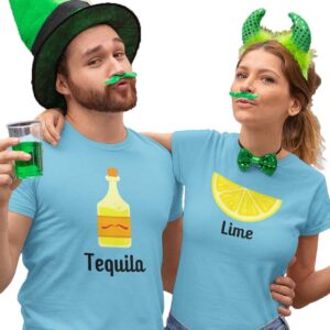 Lime Tequila Valentine Couples T-Shirt - DK