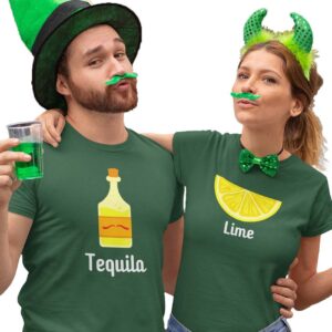 Lime Tequila Valentine Couples T-Shirt - LT