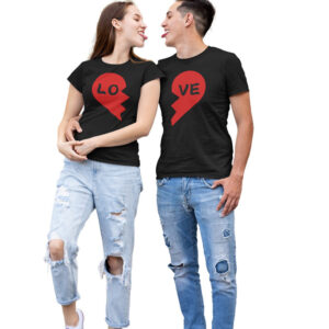 Love Heart Half Couple T-Shirt