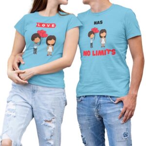 Love has No Limits Valentine Couples T-Shirt - DK
