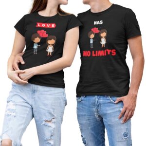 Love has No Limits Valentine Couples T-Shirt - LT