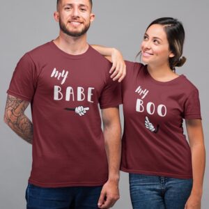 My Babe, My Boo Valentine Couples T-Shirt - LT