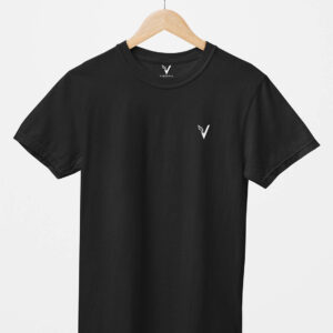 Black Classic Plain Round Neck T-Shirt for Unisex