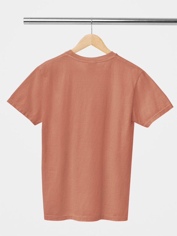 Copper Classic Plain Round Neck T-Shirt for Unisex - Image 2