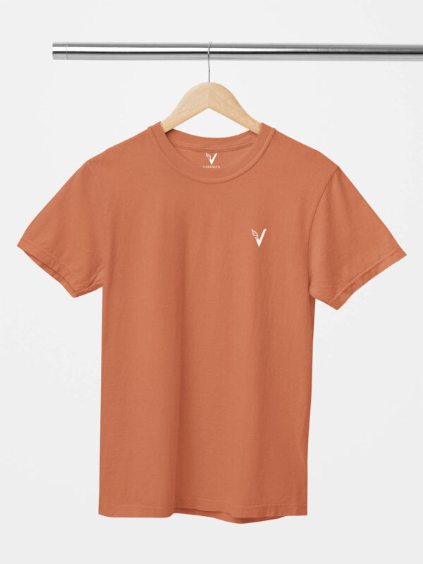 Coral Classic Plain Round Neck T-Shirt for Unisex