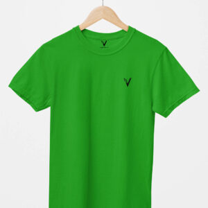 Flag Green Classic Plain Round Neck T-Shirt for Unisex