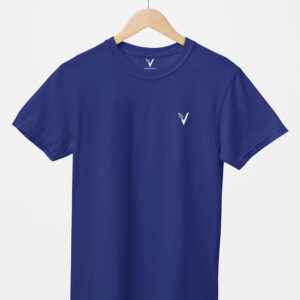 Royal Blue Classic Plain Round Neck T-Shirt for Unisex