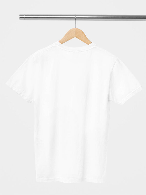White Classic Plain Round Neck T-Shirt for Unisex - Image 2