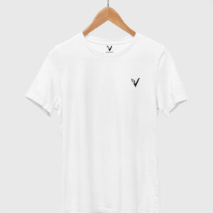 White Classic Plain Round Neck T-Shirt for Women