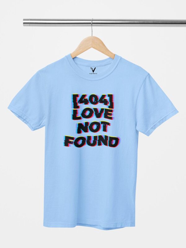 404 Error Love Not Found Unisex T-Shirt - Image 3