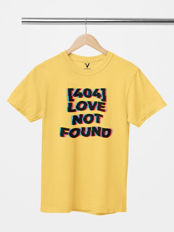 404 Error Love Not Found Unisex T-Shirt - Image 2