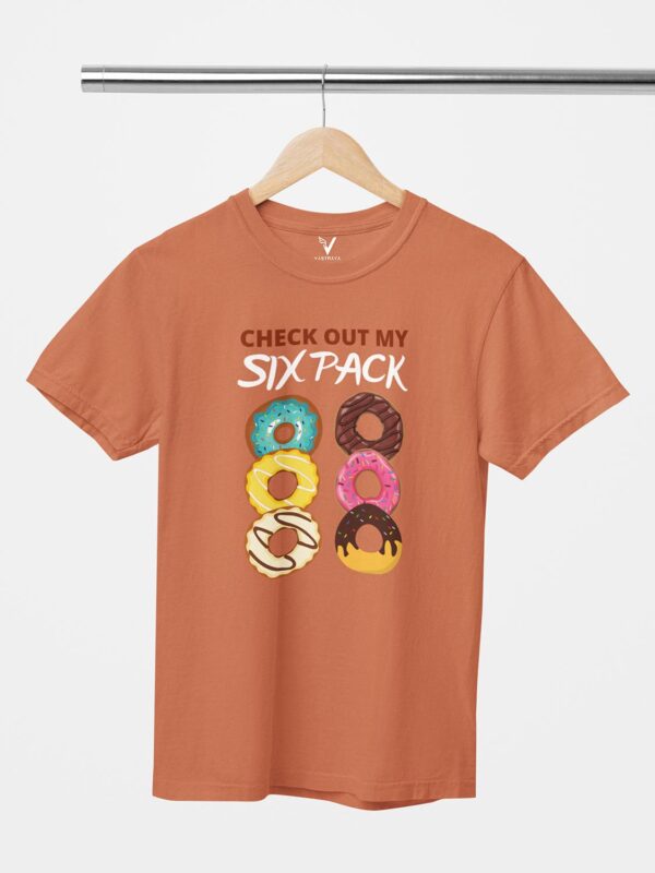 Check Out My Six Pack Printed Design Unisex T-Shirt - Image 8
