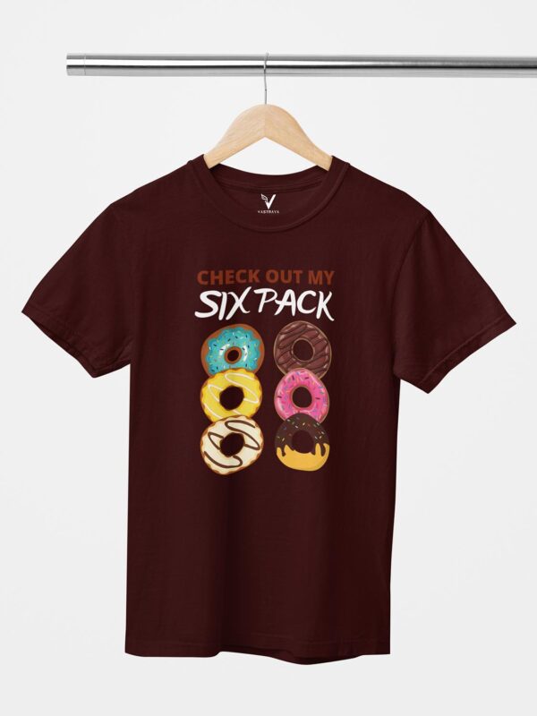Check Out My Six Pack Printed Design Unisex T-Shirt - Image 2