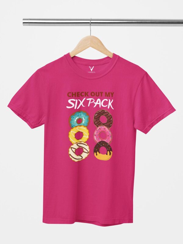 Check Out My Six Pack Printed Design Unisex T-Shirt - Image 3
