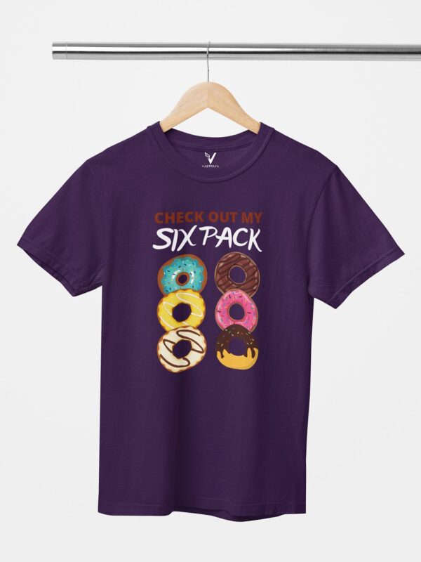 Check Out My Six Pack Printed Design Unisex T-Shirt - Image 4