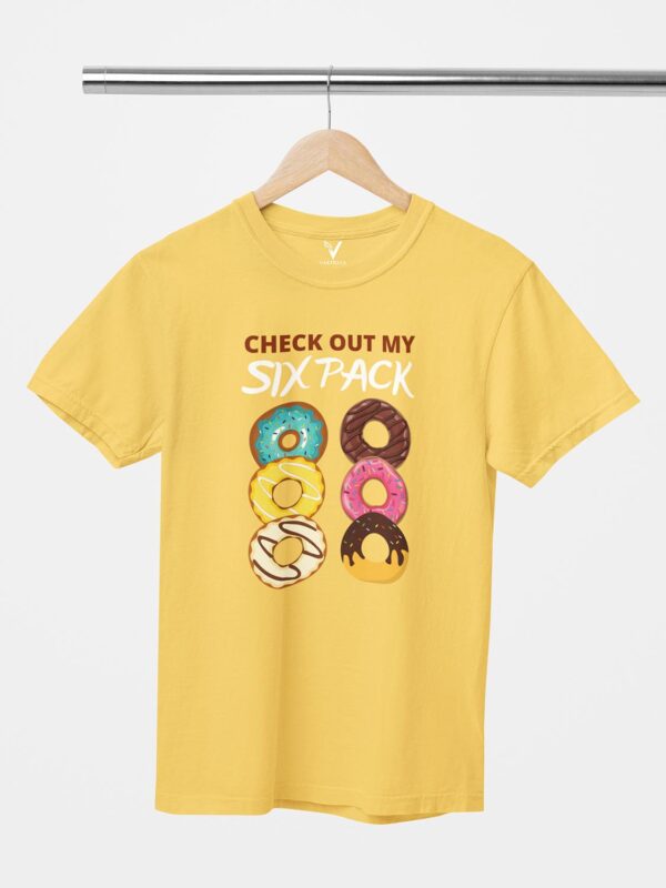 Check Out My Six Pack Printed Design Unisex T-Shirt - Image 6
