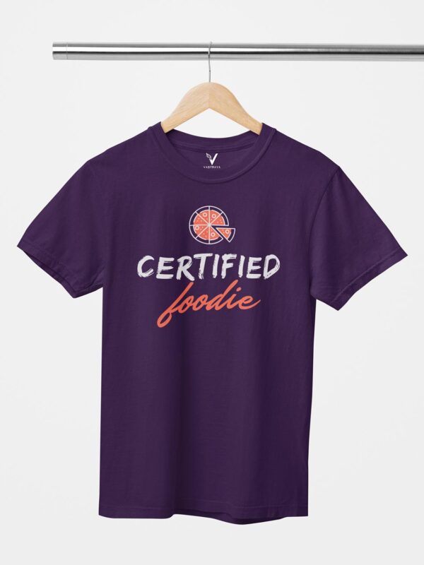 Certified Foodie Design Printed Unisex T-Shirt - Image 4