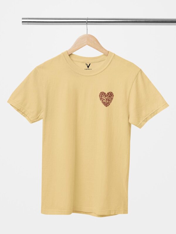 Coffee Bean Heart Design Printed Unisex T-Shirt