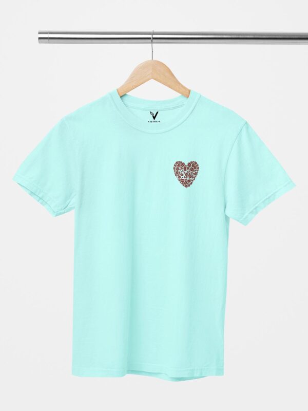 Coffee Bean Heart Design Printed Unisex T-Shirt - Image 5