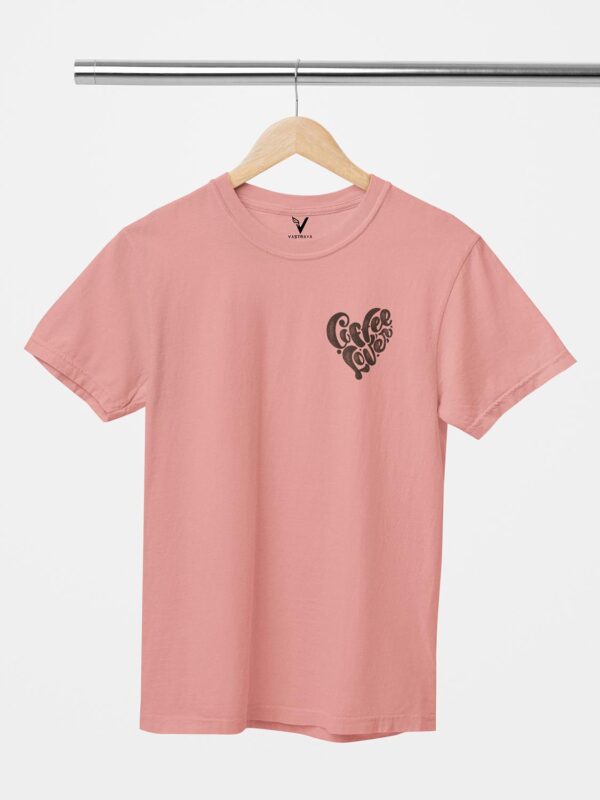 Coffee Lover Heart Design Printed Unisex T-Shirt