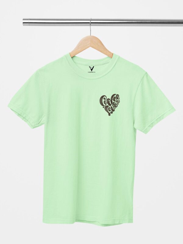 Coffee Lover Heart Design Printed Unisex T-Shirt - Image 2