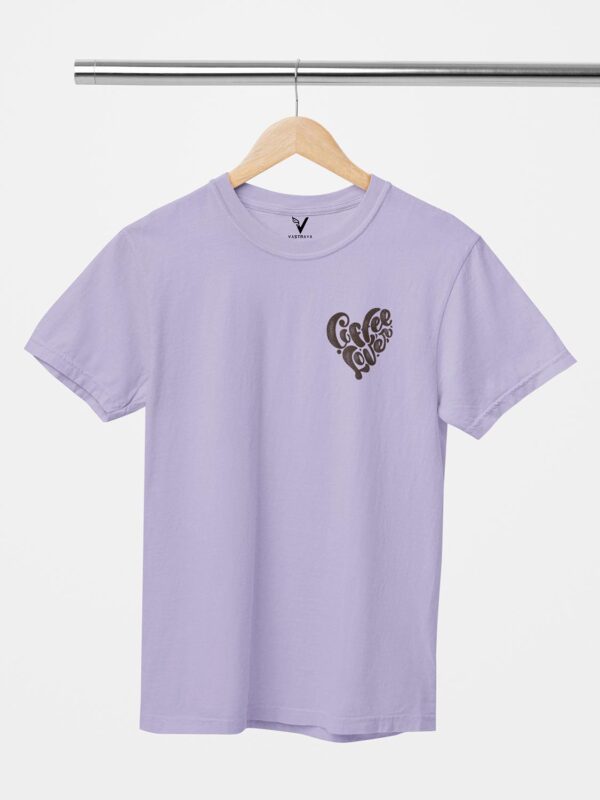 Coffee Lover Heart Design Printed Unisex T-Shirt - Image 3