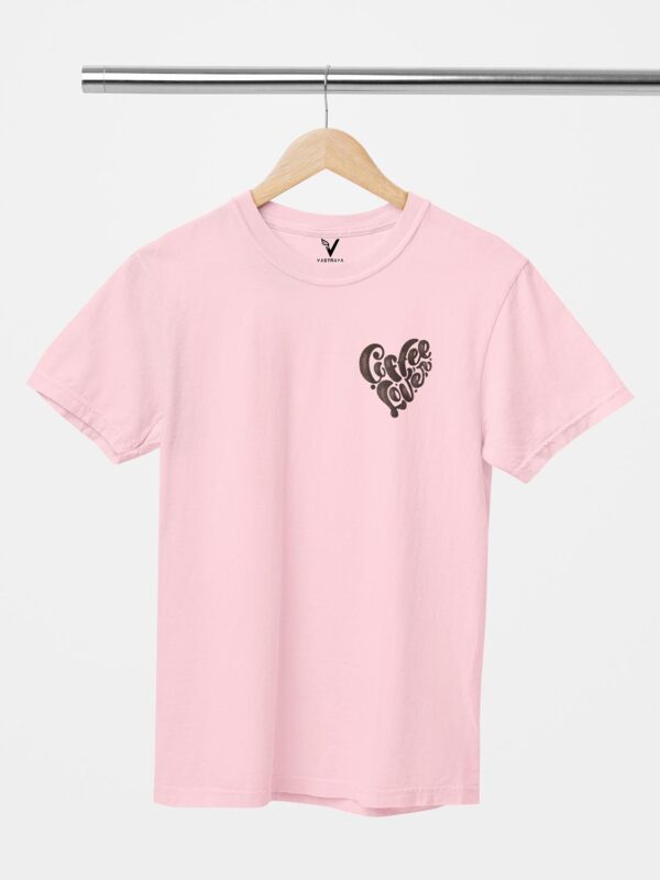 Coffee Lover Heart Design Printed Unisex T-Shirt - Image 4