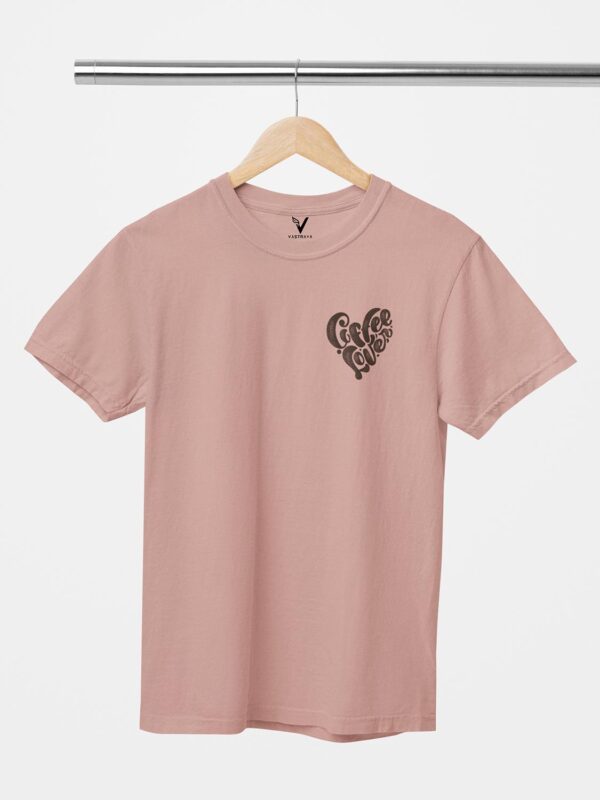 Coffee Lover Heart Design Printed Unisex T-Shirt - Image 6