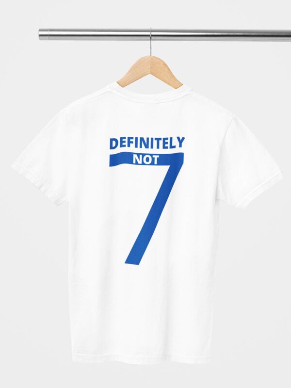 Definitely NOT Dhoni Unisex T-Shirt (Back Printed) - Image 3