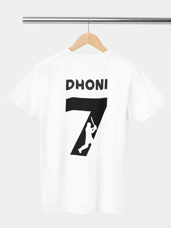 Dhoni 7 Batting Unisex T-Shirt (Back Printed)