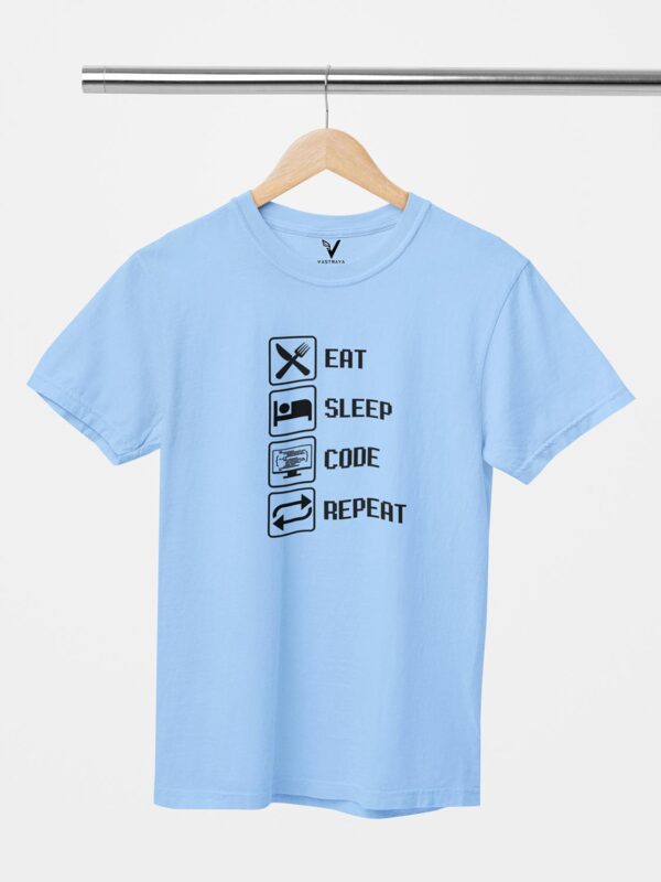Eat Sleep Code Repeat Unisex T-Shirt - Image 2