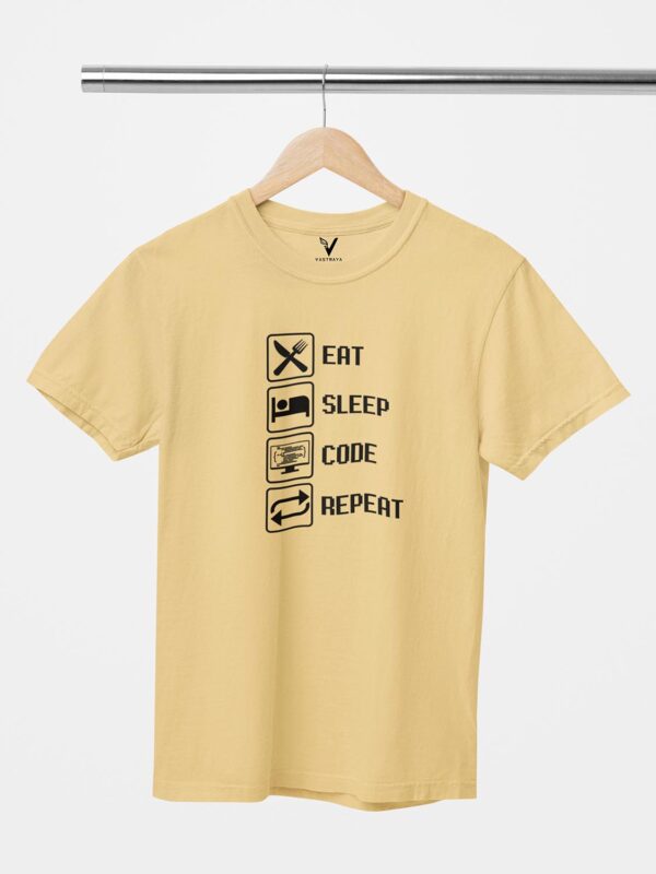 Eat Sleep Code Repeat Unisex T-Shirt - Image 3
