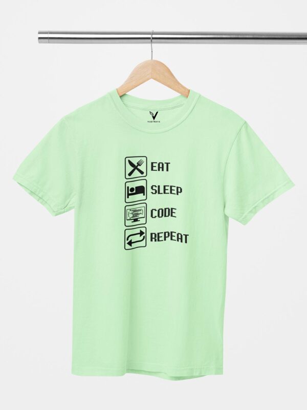 Eat Sleep Code Repeat Unisex T-Shirt - Image 6
