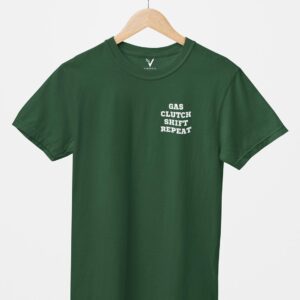 Gas Clutch Shift Repeat Design Printed Unisex T-Shirt