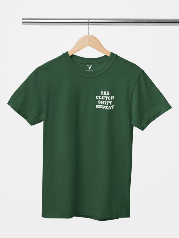 Gas Clutch Shift Repeat Design Printed Unisex T-Shirt