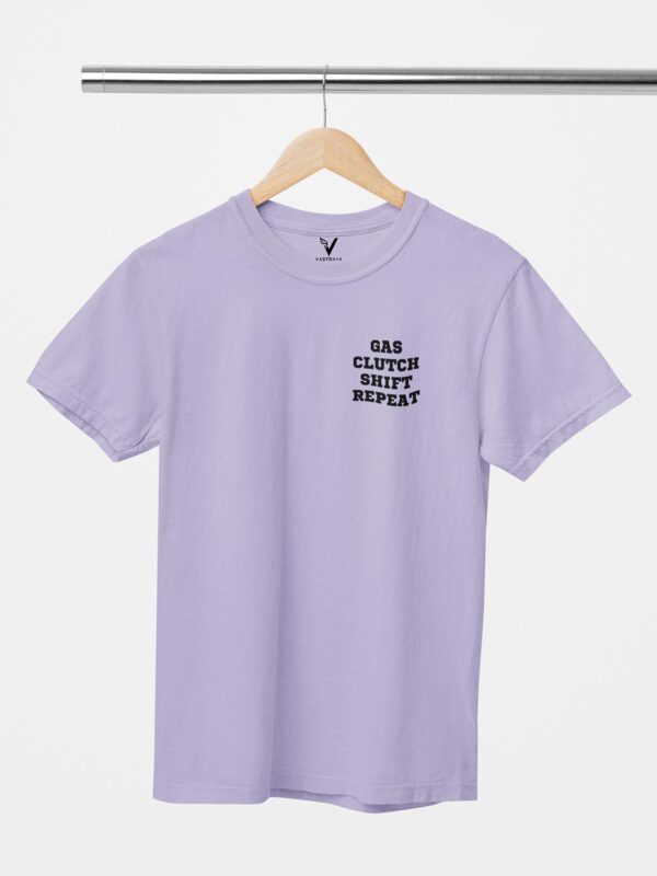 Gas Clutch Shift Repeat Design Printed Unisex T-Shirt - Image 4