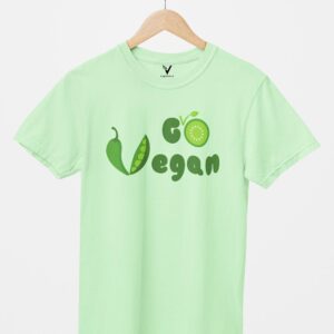 Go Vegan Design Printed Unisex T-Shirt