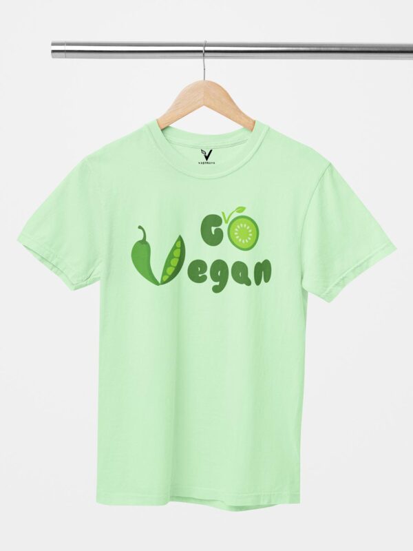 Go Vegan Design Printed Unisex T-Shirt