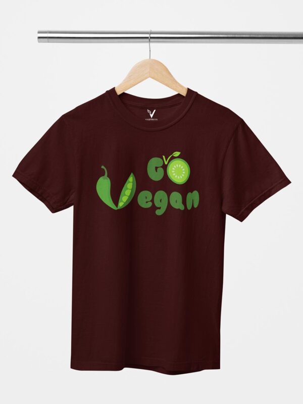 Go Vegan Design Printed Unisex T-Shirt - Image 2